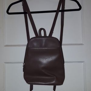 Capezio leather backpack purse